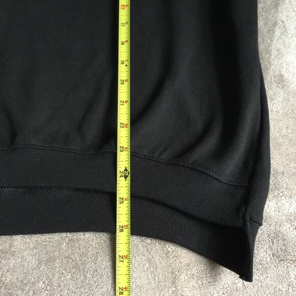 MILKY Made in Korea Oversize Black with White Collar Text Sweatshirt One Size - Picture 5 of 6